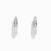 BH Multi 14K White Gold 7/8" Diamond Hoop Earrings 0.49 TCW | Earrings