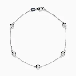 Effy Jewelry 14K White Gold Bezel Diamond Bezel Bracelet | Bracelets