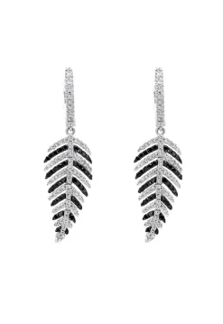 Effy Jewelry 14K White Gold Black and White Diamond Earrings, 1.05 TCW | Earrings