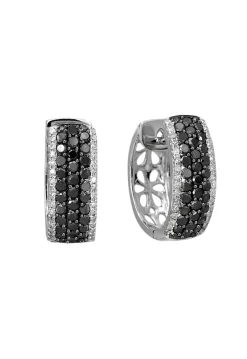 Effy Jewelry 14K White Gold Black and White Diamond Earrings, 1.30 TCW | Earrings