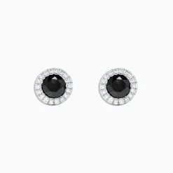 Effy Jewelry 14K White Gold Black and White Diamond Stud Earrings, 0.91 TCW | Earrings