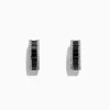 Effy Jewelry 14K White Gold Black and White Diamond Hoop Earrings, 1.57 TCW | Earrings