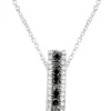 Effy Jewelry 14K White Gold Black and White Diamond Pendant, 0.62 TCW | Necklaces & Pendants