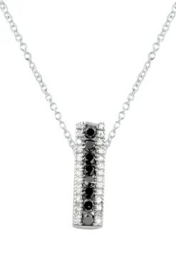 Effy Jewelry 14K White Gold Black and White Diamond Pendant, 0.62 TCW | Necklaces & Pendants