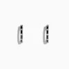 BH Multi 14K White Gold Black and White Diamond Hoop Earrings, 0.45 TCW | Earrings