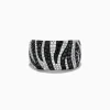 Effy Jewelry 14k White Gold Black and White Diamond Zebra Print Ring | Rings