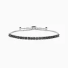 BH Multi 14K White Gold Black Diamond Bolo Bracelet | Bracelets