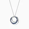 Effy Jewelry 14K White Gold Blue Sapphire and Diamond Pendant, 0.74 TCW | Necklaces & Pendants