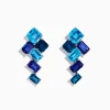 Effy Jewelry 14K White Gold Blue Topaz and Iolite Earrings | Earrings