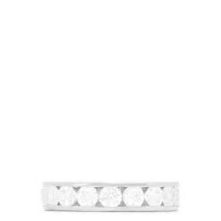 Louis Creations 14K White Gold Channel Set Diamond Eternity Band, 3.00 TCW | Rings