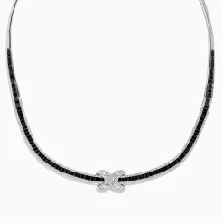 Effy Jewelry 14K White Gold Diamond Black and White Diamond Necklace | Necklaces & Pendants