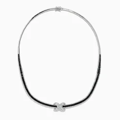 Effy Jewelry 14K White Gold Diamond Black and White Diamond Necklace | Necklaces & Pendants