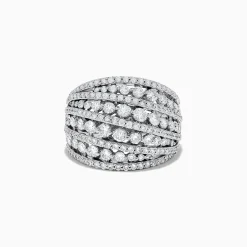 Effy Jewelry 14K White Gold Diamond Dome Band | Rings