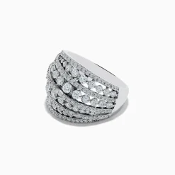 Effy Jewelry 14K White Gold Diamond Dome Band | Rings