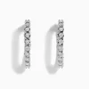 Effy Jewelry 14K White Gold Diamond Hoop Earrings | Earrings