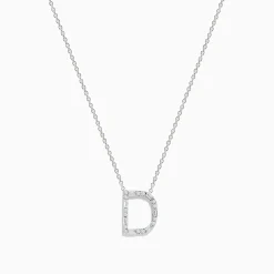 Effy Jewelry 14K White Gold Diamond Initial "D" Pendant | Necklaces & Pendants
