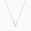 Effy Jewelry 14K White Gold Diamond Initial "V" Pendant | Necklaces & Pendants