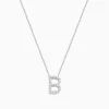 Effy Jewelry 14K White Gold Diamond Initial "B" Pendant | Necklaces & Pendants
