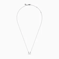 Effy Jewelry 14K White Gold Diamond Initial "M" Pendant | Necklaces & Pendants
