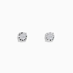 Effy Jewelry 14K White Gold Diamond Solitaire Stud Earrings 0.59 TCW | Earrings