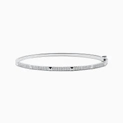 Effy Jewelry 14K White Gold Diamond Spike Bangle | Bracelets