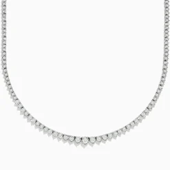 BH Multi 14K White Gold Diamond Tennis Necklace 2.94 TCW | Necklaces & Pendants