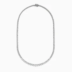 Effy Jewelry 14K White Gold Diamond Tennis Necklace 4.89 TCW | Necklaces & Pendants