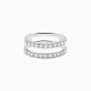 Effy Jewelry 14K White Gold Double Band Diamond Ring 0.97 TCW | Rings