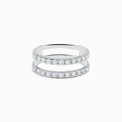 Effy Jewelry 14K White Gold Double Band Diamond Ring 0.97 TCW | Rings