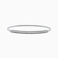 Effy Jewelry 14K White Gold Flexible Diamond Bangle | Bracelets