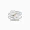 Effy Jewelry 14K White Gold Fresh Water Pearl and Diamond Ring | Rings