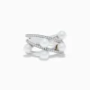 Effy Jewelry 14K White Gold Fresh Water Pearl and Diamond Ring | Rings