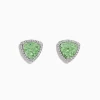 Effy Jewelry 14K White Gold Green Amethyst and Diamond Earrings | Earrings