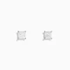 Effy Jewelry 14K White Gold Princess Cut Diamond Solitaire Stud Earrings, 0.98 TCW | Earrings