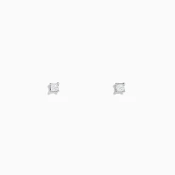 Effy Jewelry 14K White Gold Princess Cut Diamond Solitaire Stud Earrings, 0.14 TCW | Earrings