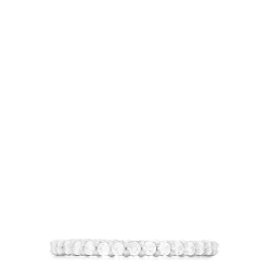 Louis Creations 14K White Gold Prong Set Diamond Eternity Band, 0.50 TCW | Rings