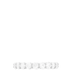 Louis Creations 14K White Gold Prong Set Diamond Eternity Band, 3.00 TCW | Rings