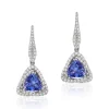 Effy Jewelry 14K White Gold Trillion Tanzanite and Diamond Earrings, 1.62 TCW | Earrings