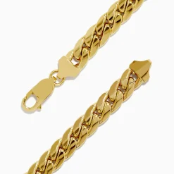 Richline Group 14K Yellow Gold 9" Cuban Chain Link Bracelet | Mens