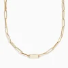 Richline Group 14K Yellow Gold 18" Paperclip Mini ID Necklace | Necklaces & Pendants