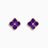 Effy Jewelry 14K Yellow Gold Amethyst and Diamond Earrings | Earrings