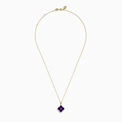 Effy Jewelry 14K Yellow Gold Amethyst and Diamond Pendant | Necklaces & Pendants