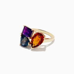 Effy Jewelry 14K Yellow Gold Amethyst, London Blue Topaz and Citrine Ring | Rings
