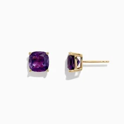 Effy Jewelry 14K Yellow Gold Amethyst Stud Earrings, 4.25 TCW | Earrings