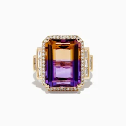Effy Jewelry 14K Yellow Gold Ametrine and Diamond Ring | Rings