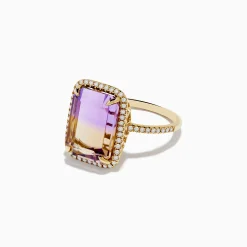 Effy Jewelry 14K Yellow Gold Ametrine and Diamond Ring | Rings