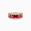 Effy Jewelry 14k Yellow Gold Baguette Cut Ruby and Pink Tourmaline Band | Rings