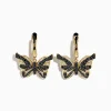 Effy Jewelry 14K Yellow Gold Black and White Diamond Butterfly Earrings | Earrings