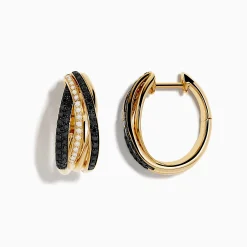 Effy Jewelry 14K Yellow Gold Black and White Diamond Earrings | Earrings