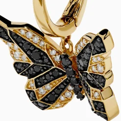 Effy Jewelry 14K Yellow Gold Black and White Diamond Butterfly Earrings | Earrings